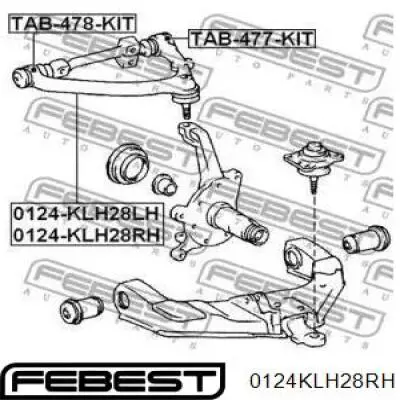 BS282R Japan Parts важіль передньої підвіски верхній, правий