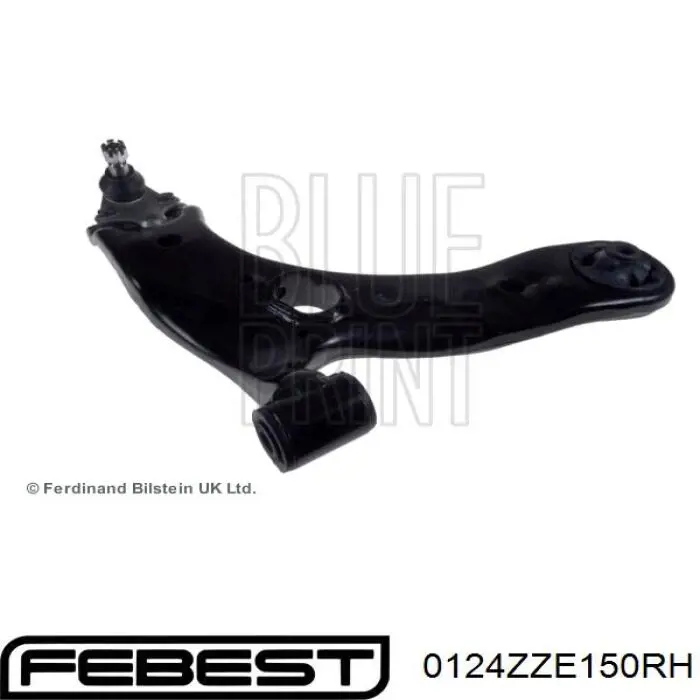 Важіль передньої підвіски нижній, правий 0124ZZE150RH Febest