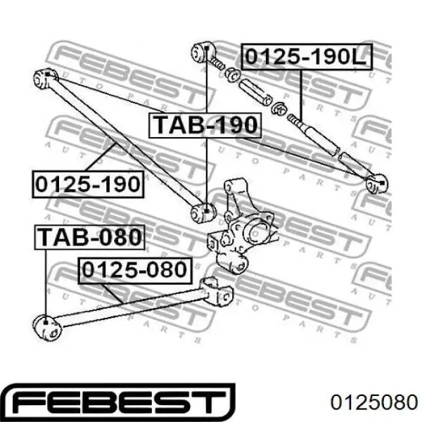 BS290 Japan Parts важіль/тяга задньої підвіски подовжній нижній, лівий/правий