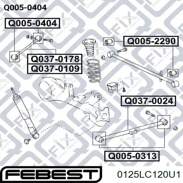 Важіль задньої підвіски верхній, правий Q0370109 Q-fix