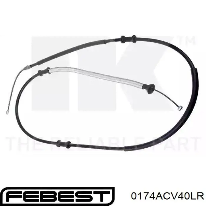 Направляюча супорту заднього, нижня 0174ACV40LR Febest