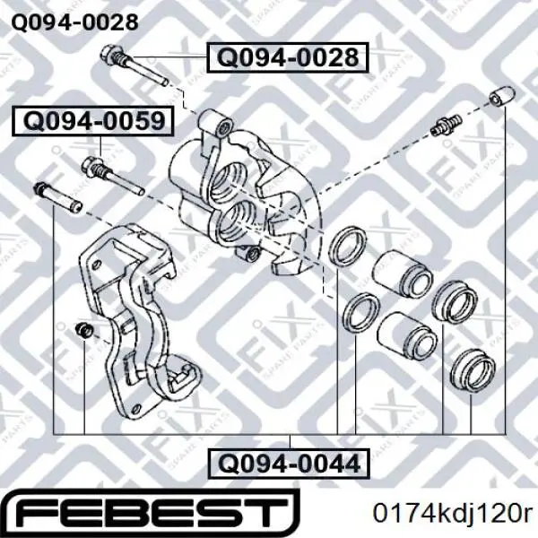 Направляюча супорту заднього TOYOTA 0174KDJ120R