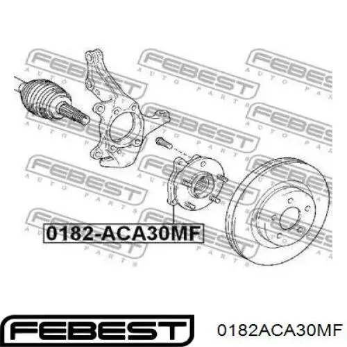 0182ACA30MF Febest Маточина (передня)