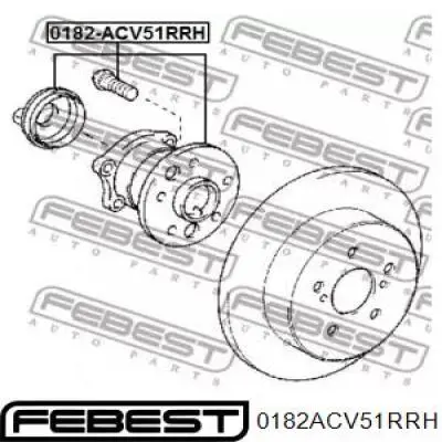 Маточина задня права Febest 0182ACV51RRH ціна, від 76.89 USD