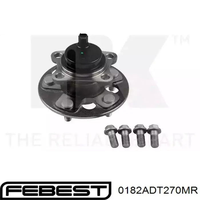 Купити 0182ADT270MR Febest Підшипник ступиці колеса