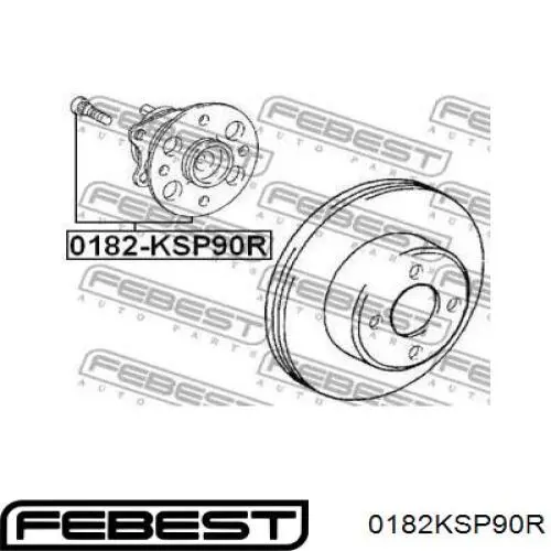 Маточина задня 0182KSP90R Febest