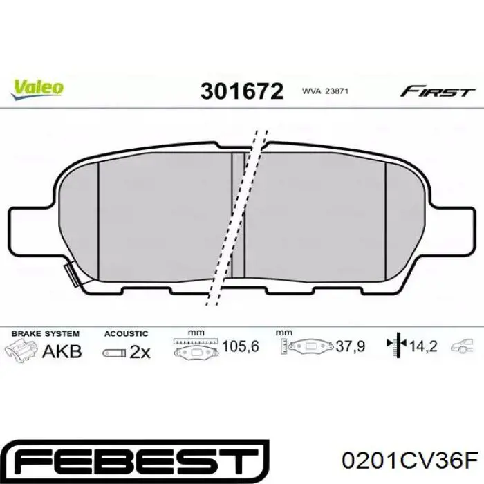 Купити 161287 Power Stop Колодки гальмівні передні, дискові