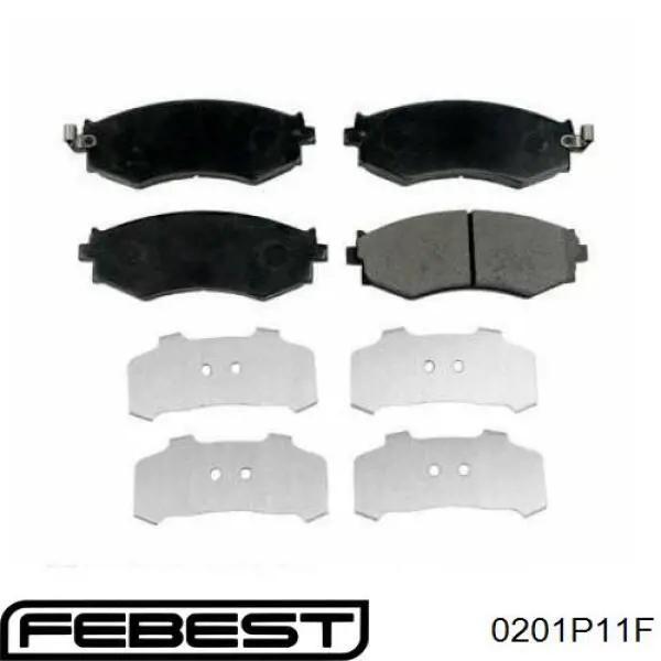 Купити 0201P11F Febest Колодки гальмівні передні, дискові
