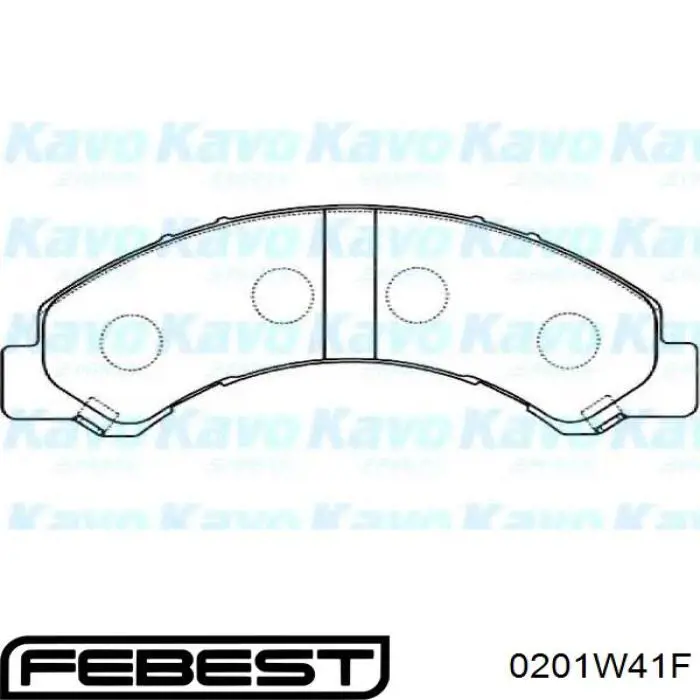 Купити 0201W41F Febest Задні колодки