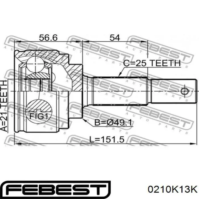 ШРУС зовнішній передній 392111HS0A Nissan/Infiniti