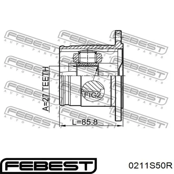 Купити 0211S50R Febest ШРКШ внутрішній, задній