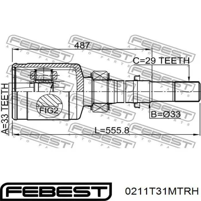 ШРКШ внутрішній, передній Nissan X-Trail позашляховик (T31) (2007 - 2014) ціна, від 178.24 USD