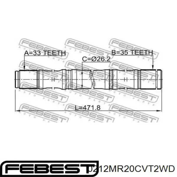 Привід передній лівий Nissan/Infiniti 39205JD22C ціна, від 65.27 USD
