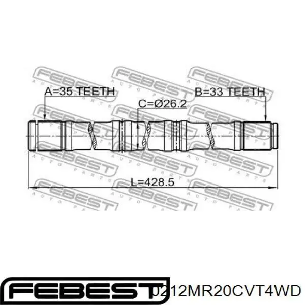 Привід передній лівий Nissan/Infiniti 39205JD24C ціна, від 36.89 USD