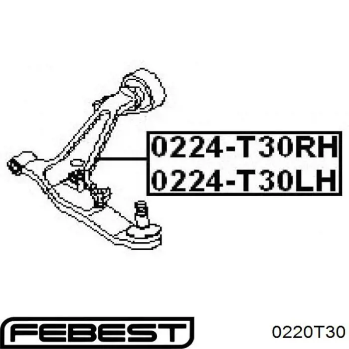 Кульова опора, нижня Febest 0220T30