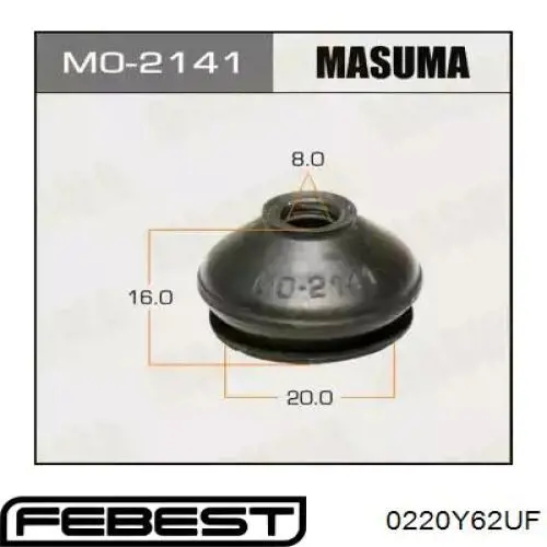 Кульова опора, верхня 0220Y62UF Febest