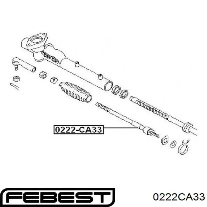 Тяга рульова 0222CA33 Febest