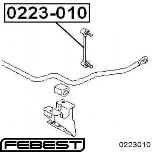 Стійка переднього стабілізатора Febest 0223010