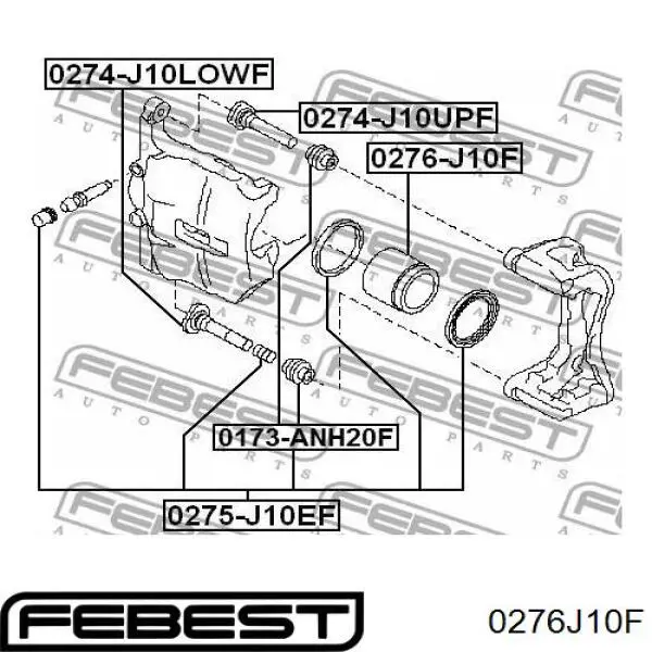 Поршень супорту гальмівного, переднього 0276J10F Febest