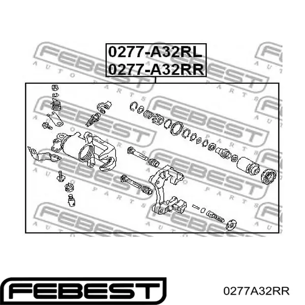 Купити 0277A32RR Febest Супорт задній правий