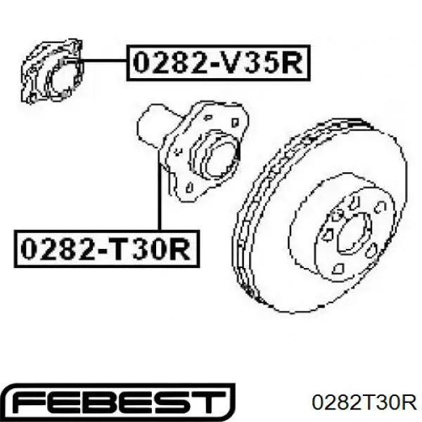 Задня маточина 0282T30R Febest