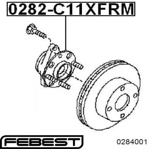 Шпилька колісна, передня Febest 0284001