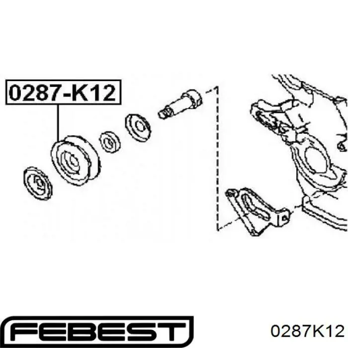 Купити 0287K12 Febest Натяжний ролик