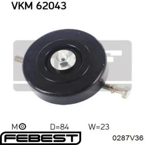 Ролик приводного ременя, паразитний 0287V36 Febest