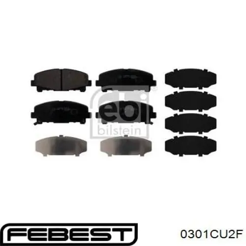 0301CU2F Febest колодки гальмівні передні, дискові