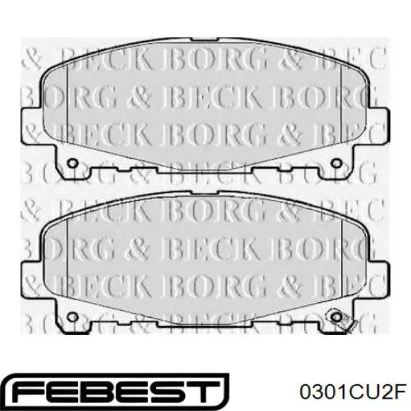 Купити 0301CU2F Febest Колодки гальмівні передні, дискові