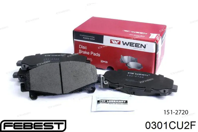 Гальмівні колодки Febest 0301CU2F ціна, від 22.93 USD