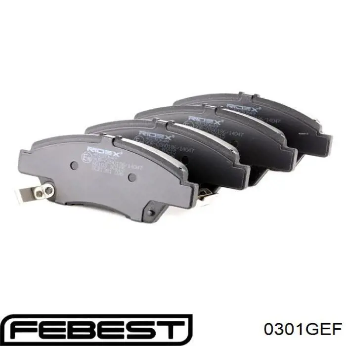 Купити 0301GEF Febest Колодки гальмівні передні, дискові