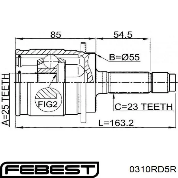 Купити 42330SCA305 Honda Шарнір різних кутових швидкостей задній