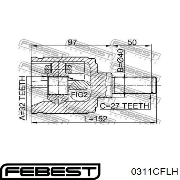 ШРКШ внутрішній, передній, лівий Pascal G74018 ціна, від 41.12 USD
