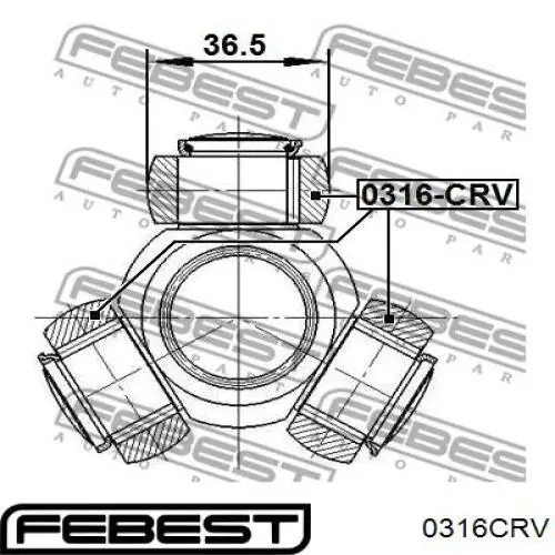 Внутришній трипоїд Febest 0316CRV ціна, від 35.49 USD