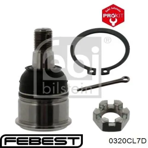 Кульова опора, нижня Febest 0320CL7D ціна, від 12.26 USD