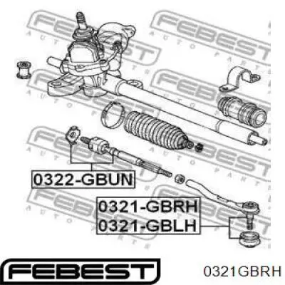 Наконечник рульовий Febest 0321GBRH ціна, від 4.06 USD