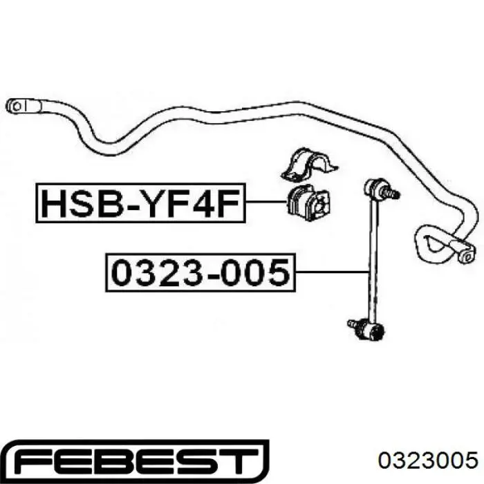 Стійка стабілізатора переднього 0323005 Febest