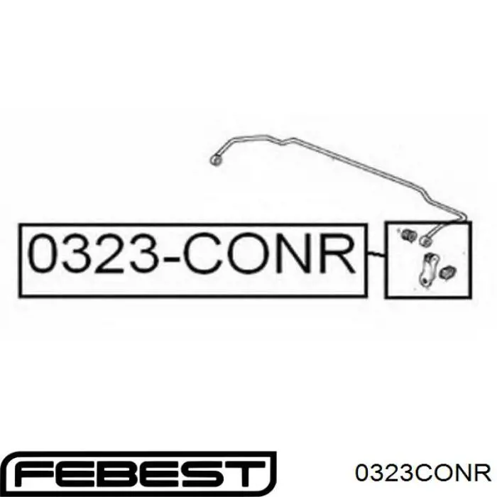 Лінк стабілізатора, заднього Febest 0323CONR ціна, від 6.09 USD