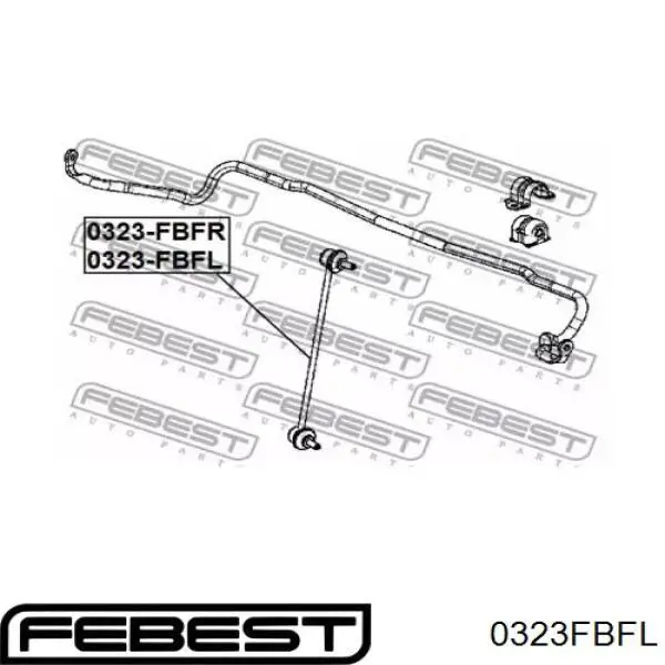 Тяжка стабілізатора, переднього, ліва Febest 0323FBFL ціна, від 9.70 USD