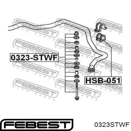 Амортизаційна стійка Febest 0323STWF ціна, від 6.14 USD