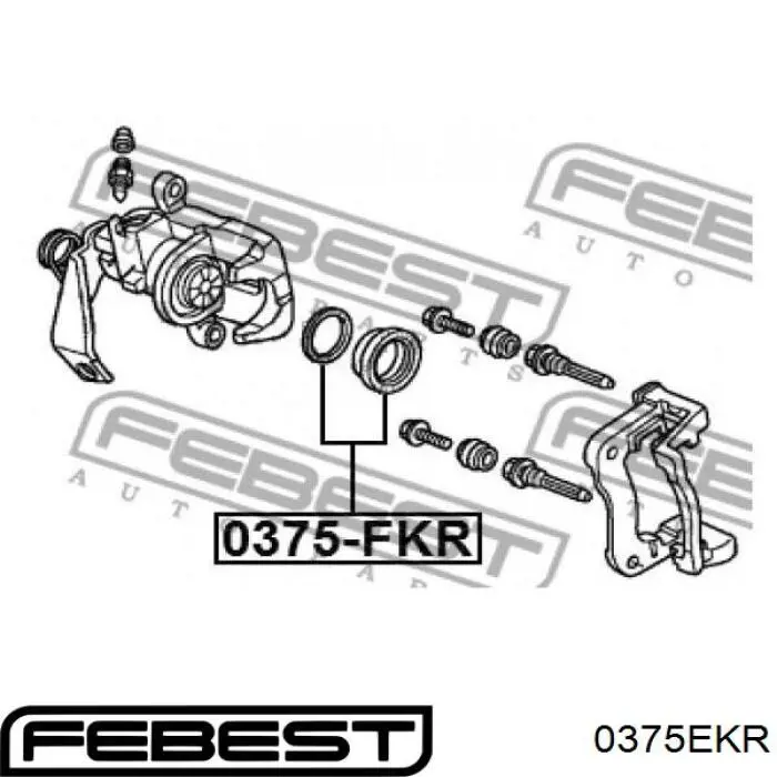0375EKR Febest ремкомплект супорту гальмівного переднього