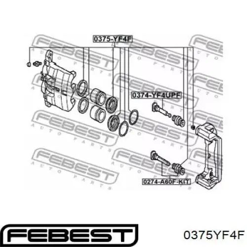 Купити 0375YF4F Febest Ремкомплект переднього супорту