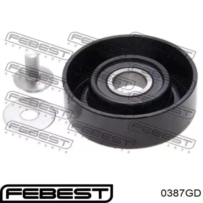 Ролик натягувача приводного ременя Febest 0387GD