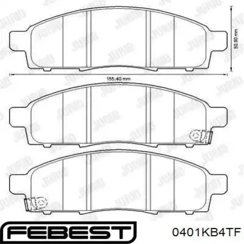 Тормозні колодки Febest 0401KB4TF