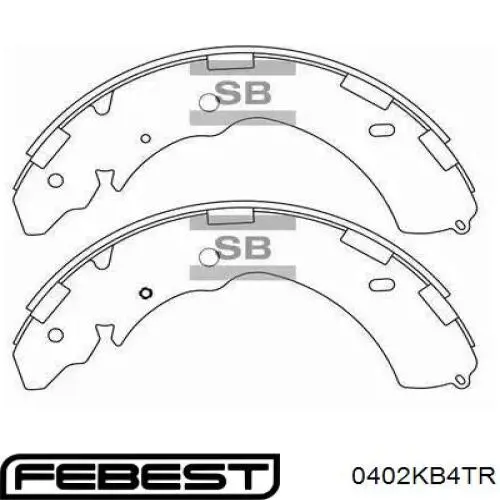 Купити 0402KB4TR Febest Колодки гальмові задні, барабанні