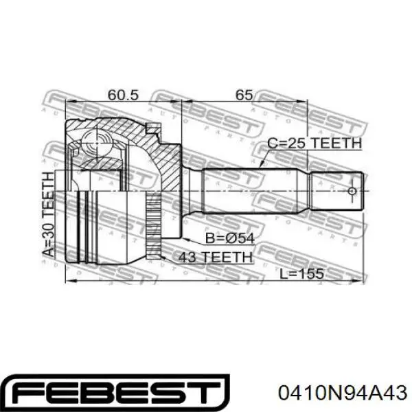 ШРУС наружный MITSUBISHI MR336084 ШРУС наружный MITSUBISHI MR336084