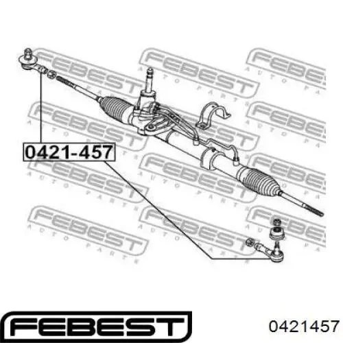 Накінечник рульової тяги, зовнішній Febest 0421457