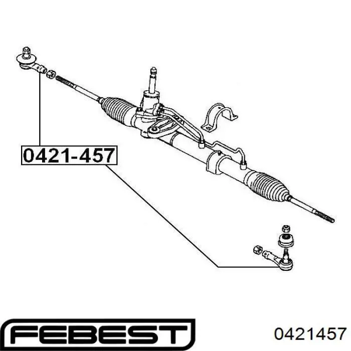 Купити 0421457 Febest Рульовий наконечник