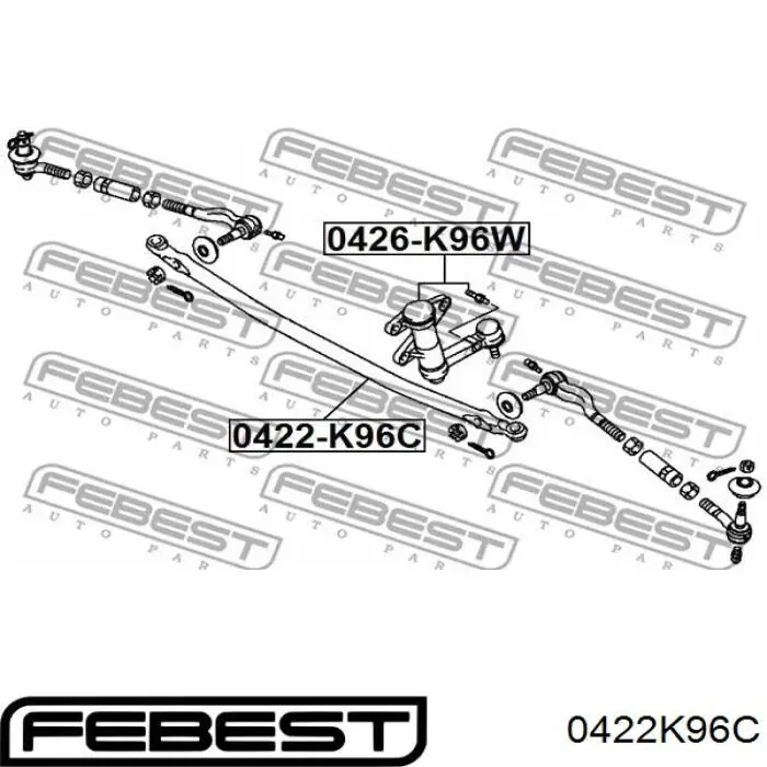 Тяга рульова центральна Febest 0422K96C ціна, від 93.01 USD